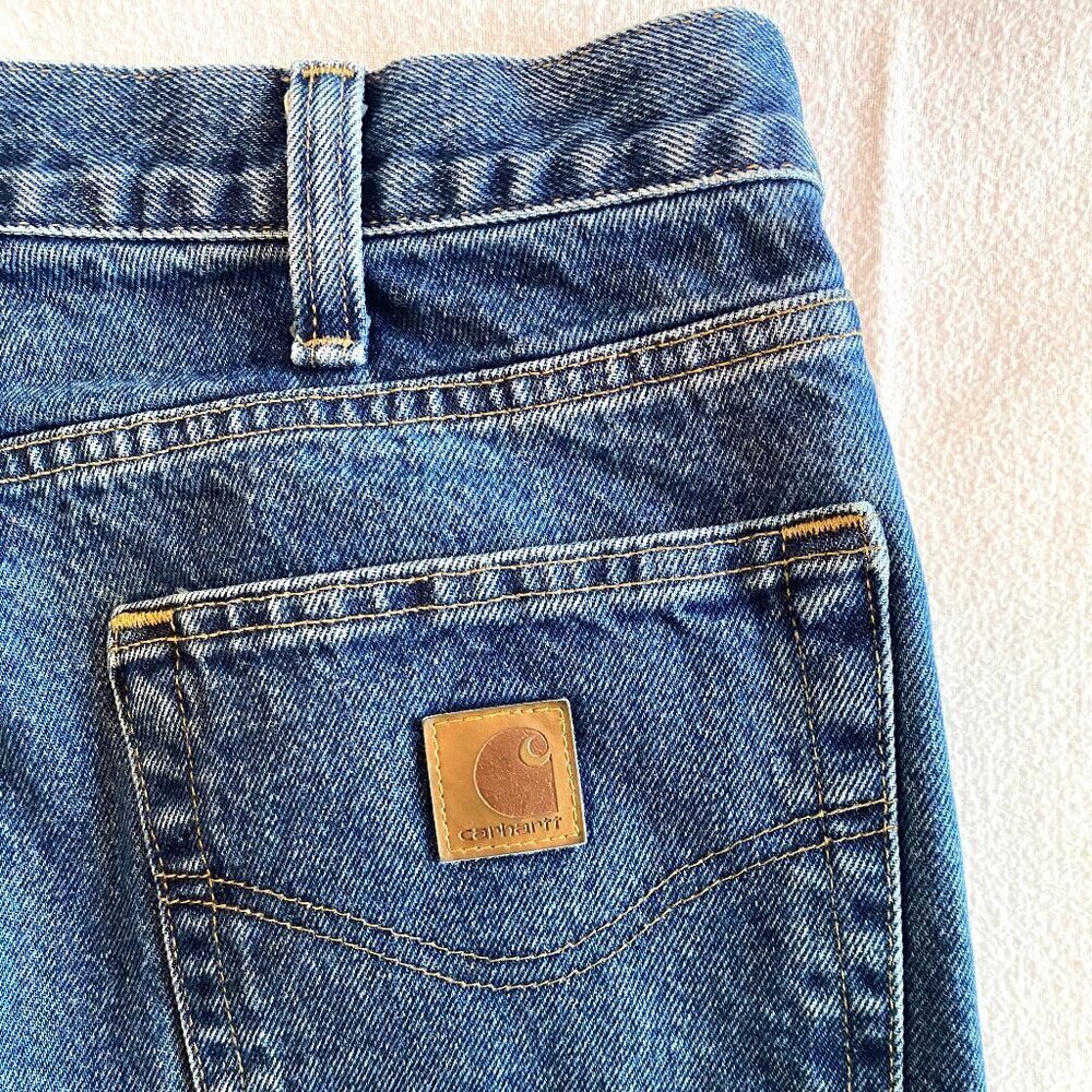 Carhartt straight leg jeans Men's 34 X 30 100% cotton Traditional Fit workwear - Picture 8 of 8